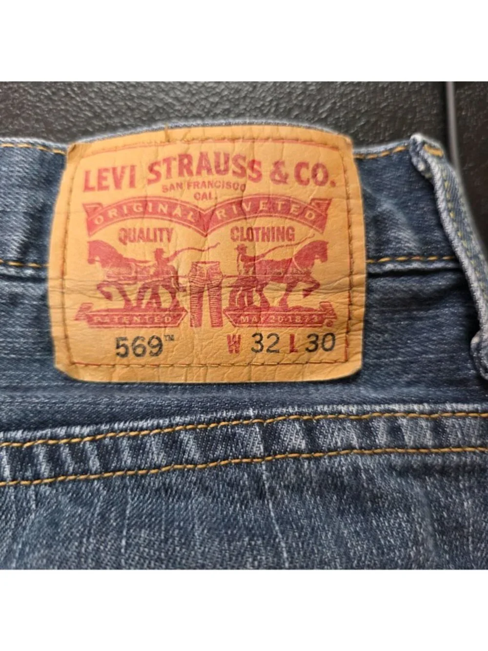 Levi's Mens 569 Straight Leg Jeans 32 x 30 Blue Denim Casual Streetwear Indie